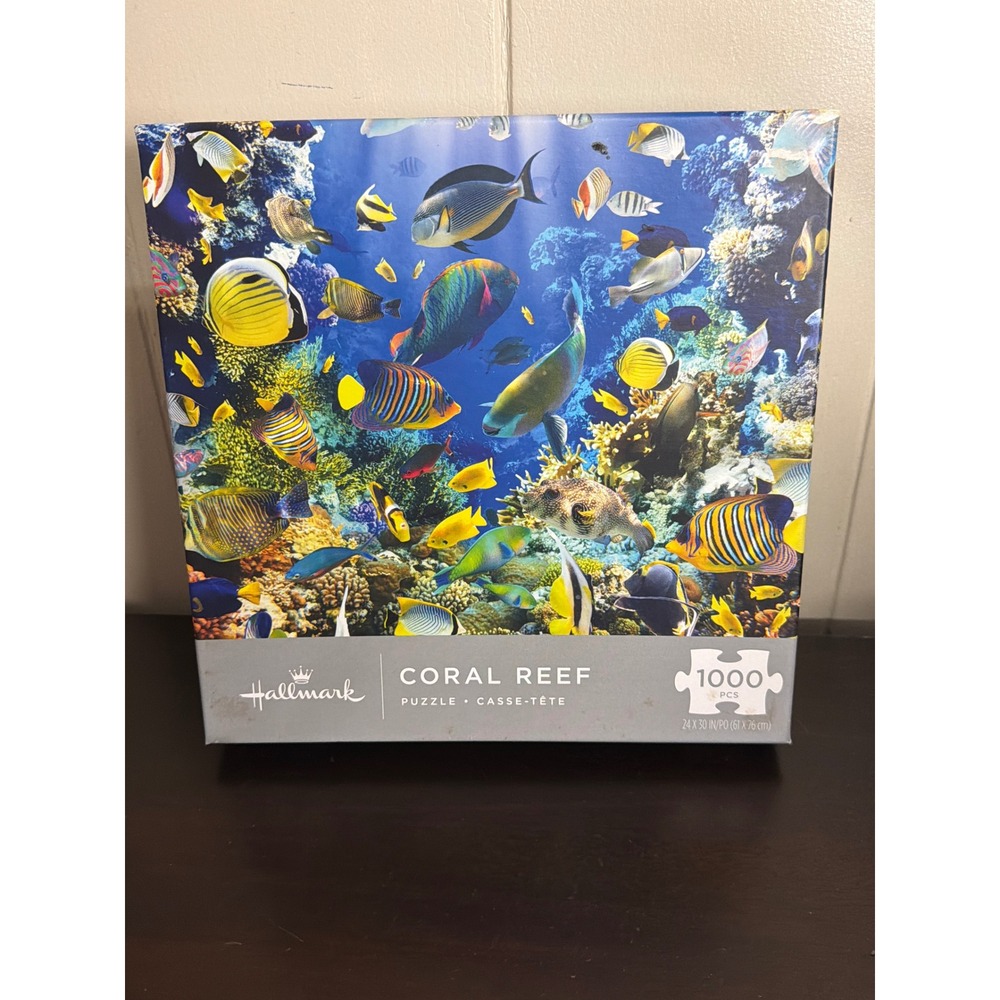 Hallmark Unisex 1000pc Puzzle Coral Reef Blue Excellent Tropical Fish Marine